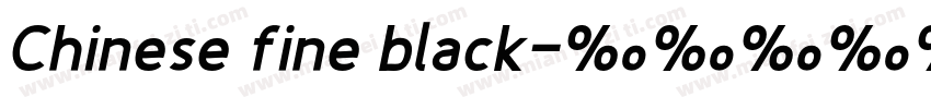 Chinese fine black字体转换